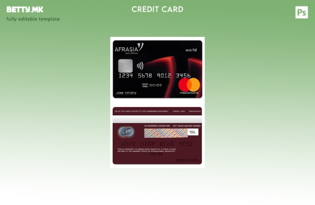 Модерен стил шаблон за светска мастер картичка банка Маурициус Афразија